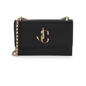Jimmy Choo Bohemia Leather Chic Black and Gold Crossbody Bag